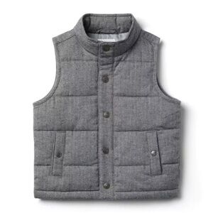 Janie and Jack Herringbone Puffer Vest